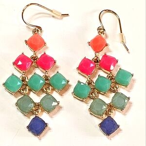Kenneth Cole New York Citrus Slice Geometric Chandelier Earrings